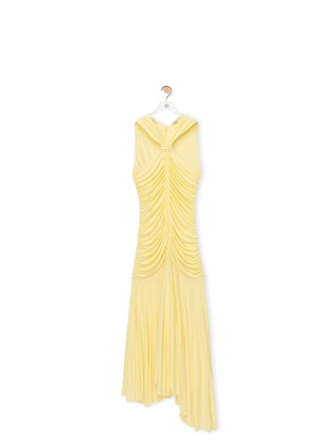 Loewe Draped long dress in crepe jersey