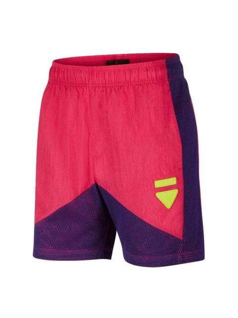 Jordan Men's Air Jordan Colorblock Straight Athleisure Casual Sports Red Shorts CJ9627-616