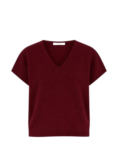 BY FAR V-neck short-sleeve sweater