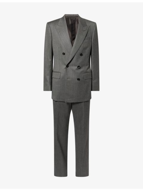 TOM FORD Double-Breasted Peak-Lapel Wool Suit