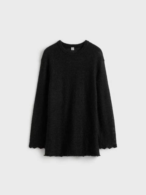 TOTEME Long open weave knit black