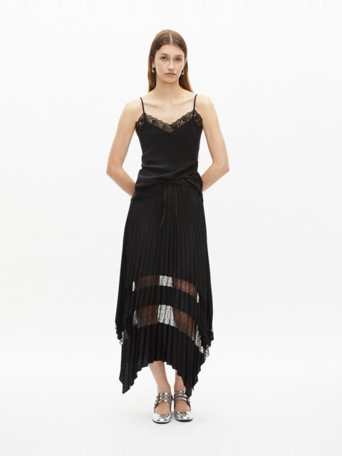 The Kooples BLACK SILK AND LACE CAMISOLE