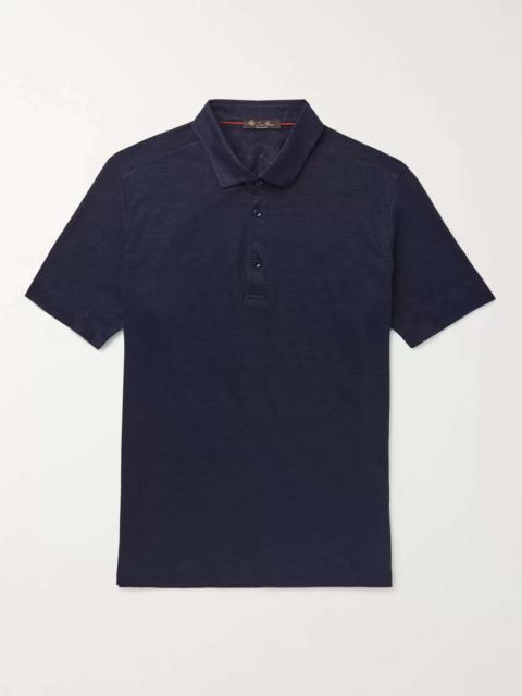 Linen-Jersey Polo Shirt