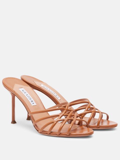 AQUAZZURA Wild Dream leather mules