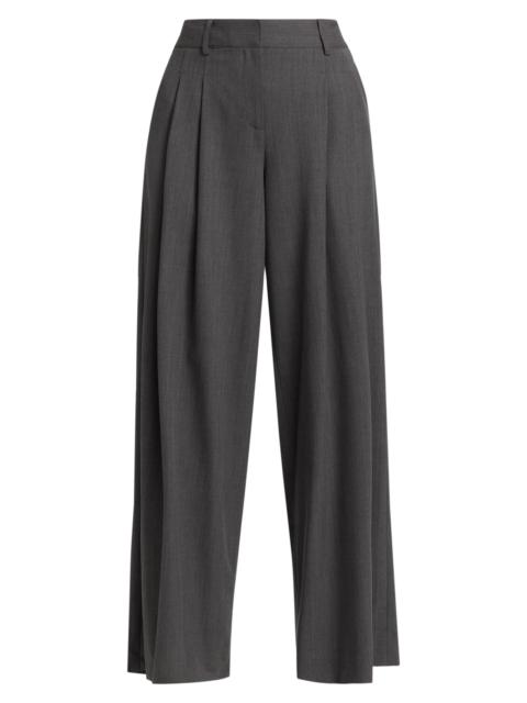 TWP Women's New Didi Wide-Leg Wool Trousers - Medium Heather Grey