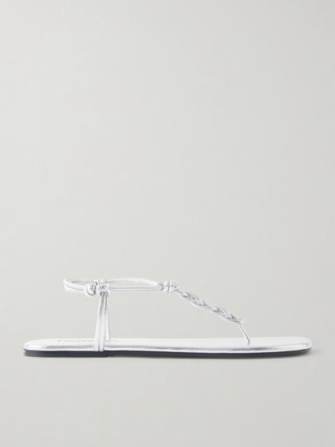 Jil Sander Braided Metallic Leather Sandals