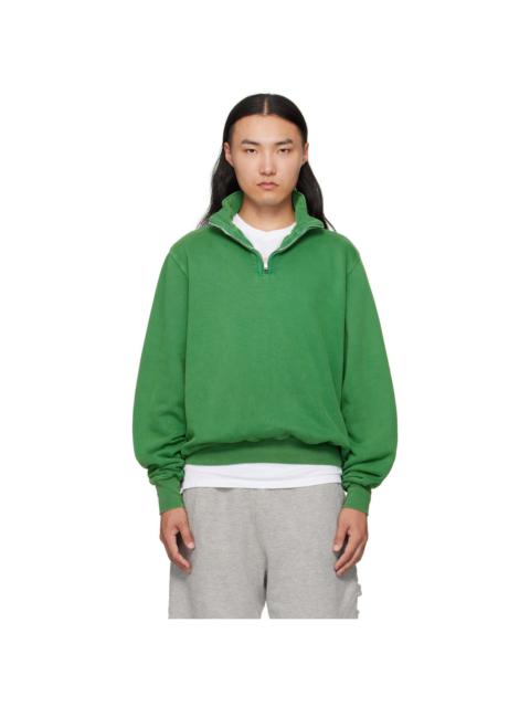 LES TIEN Green Heavyweight Banded Yacht Sweatshirt
