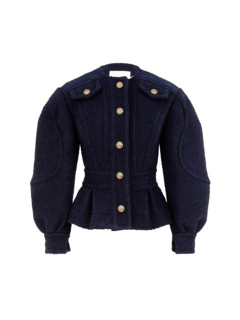 Zimmermann CLASH BOUCLE PEPLUM JACKET