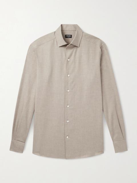 ZEGNA Cotton and Cashmere-Blend Shirt