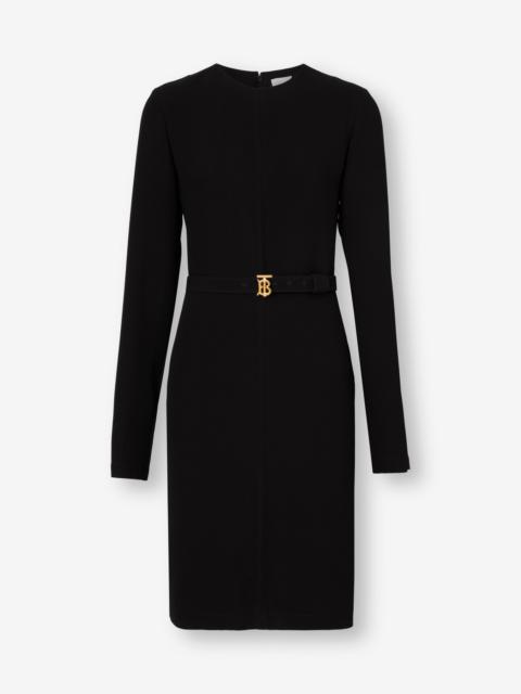 Burberry Long-sleeve Monogram Motif Belted Dress