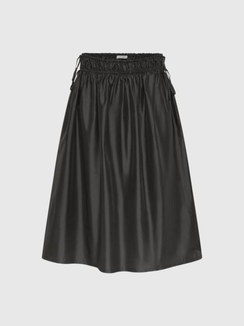 ST. AGNI Paper Taffeta Drawstring Skirt - Dark Vetiver