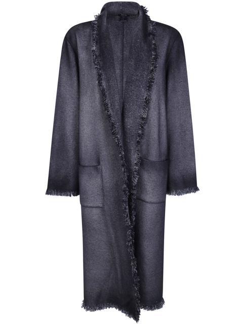 Avant Toi Coat Fringe Hand Painted Herringbone