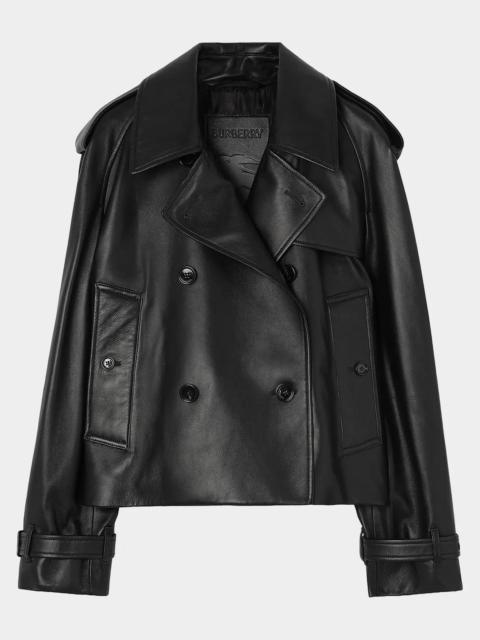 Burberry Cropped Cashmere Mayfair Trench Jacket