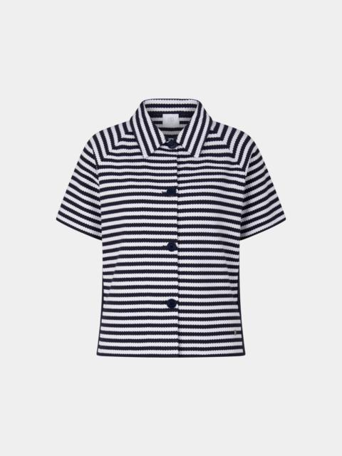 BOGNER Ayca Knitted blouse in Navy blue/White