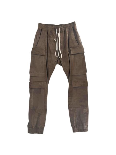Rick Owens Leather Cargo Pants "Bean" RU02D6337 LBA 35