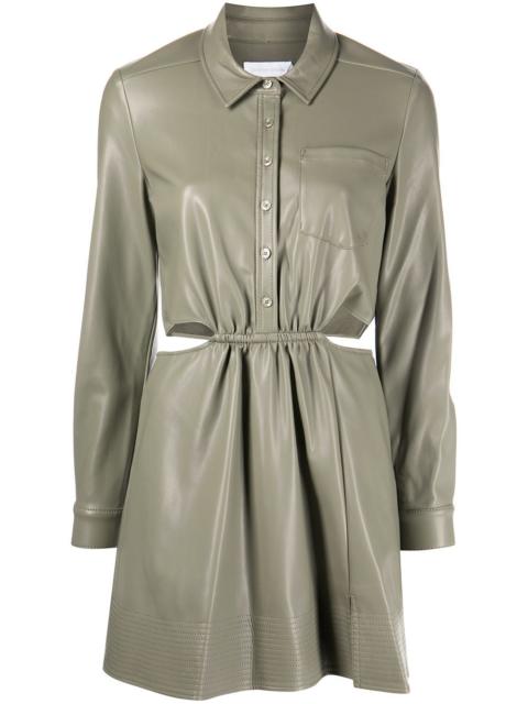 SIMKHAI faux-leather cut-out dress