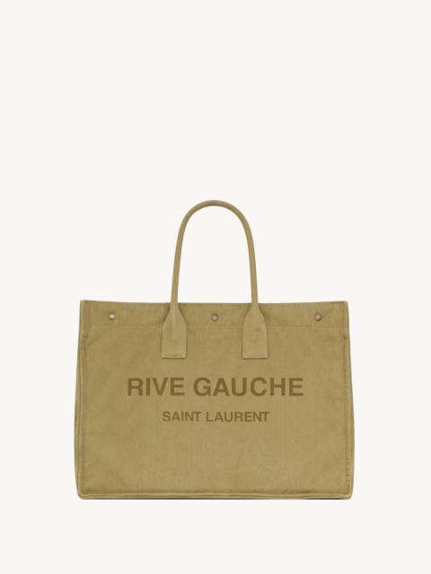 SAINT LAURENT RIVE GAUCHE LARGE TOTE BAG IN CANVAS
