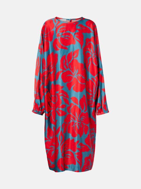 Dries Van Noten Floral satin midi dress
