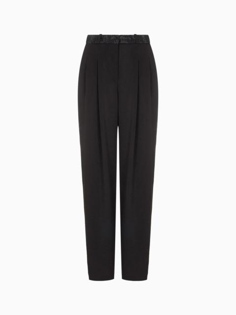 GIORGIO ARMANI Single–darted georgette trousers