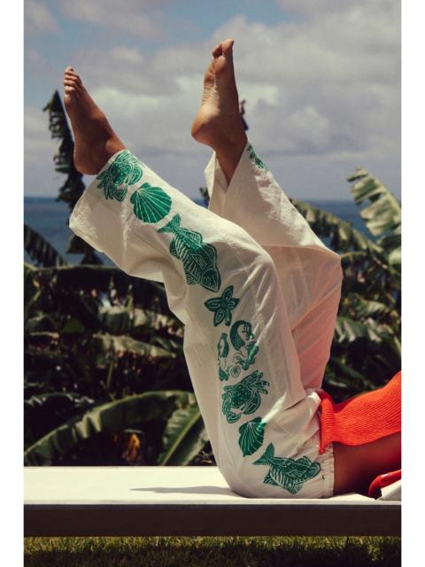 FREE PEOPLE Hudson Canyon Side Printed Pull-On Pants
