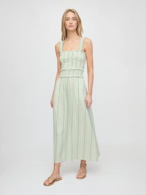 Hill House Home The Azalea Maxi Nap Dress - Green Jacquard Stripe