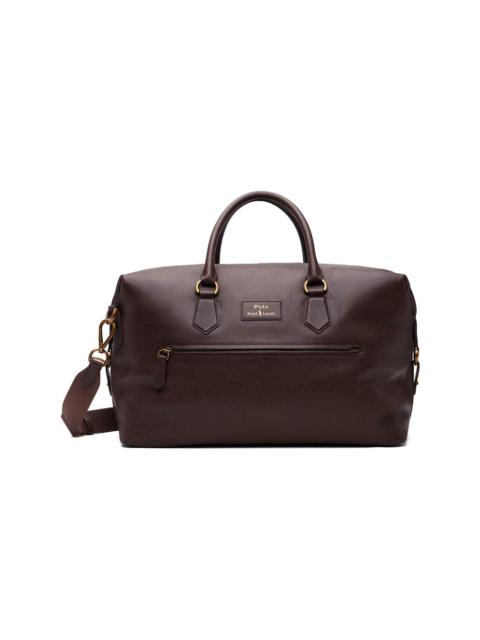 Polo Ralph Lauren Brown Pebbled Leather Duffle Bag