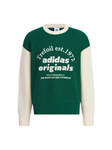 adidas adidas originals Classic Sports Sweater (Gender Neutral) Asia Sizing 'Collegiate Green White' IW6288