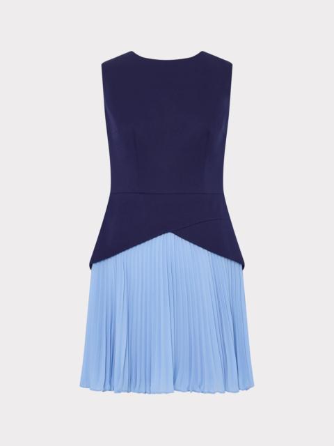 MILLY Haddy Pleated Mini Dress