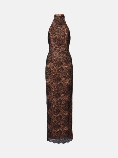 ROTATE Halterneck lace gown