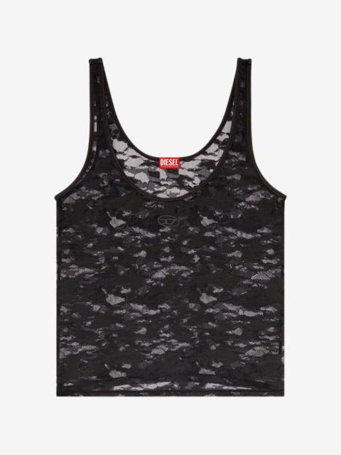 Diesel camouflage-lace top