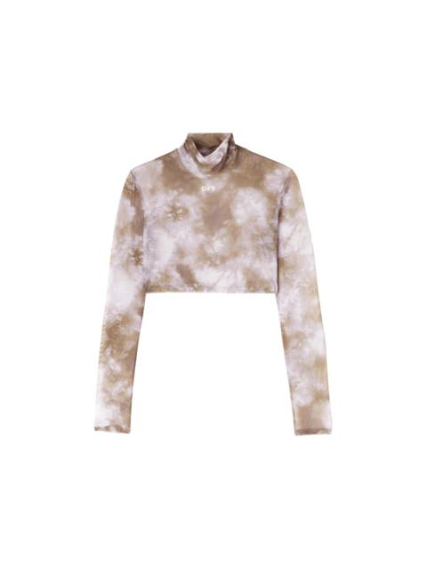 Off-White OFF-WHITE Tie Dye Tulle L/S Crop Top Multicolor