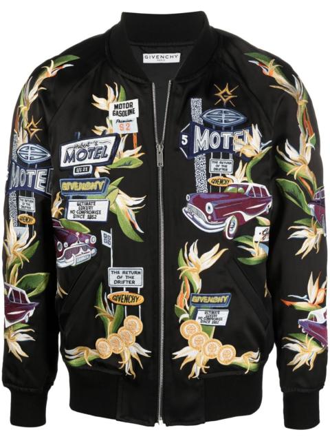 Givenchy motel-embroidered bomber jacket
