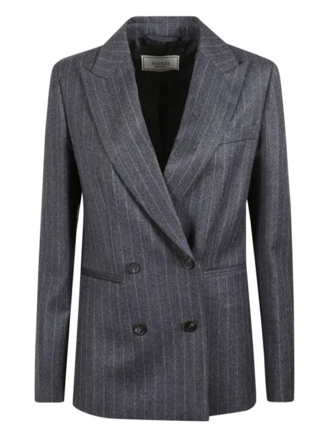 PESERICO pinstripe-pattern double-breasted jacket