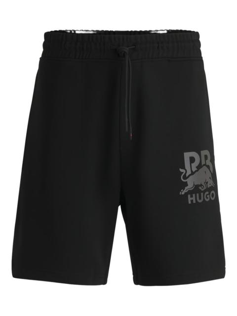 BOSS x RB logo-print drawstring shorts