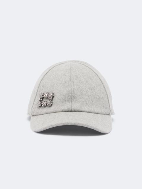 Roger Vivier Embellished wool and cashmere baseball cap
