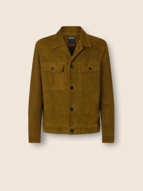 ZEGNA LEATHER BLOUSON