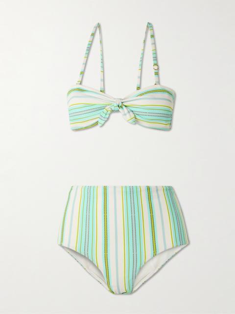 lemlem Ava + Elsi Printed Ribbed Recycled Bikini