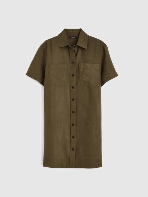 Madewell Relaxed Mini Shirtdress in 100% Linen