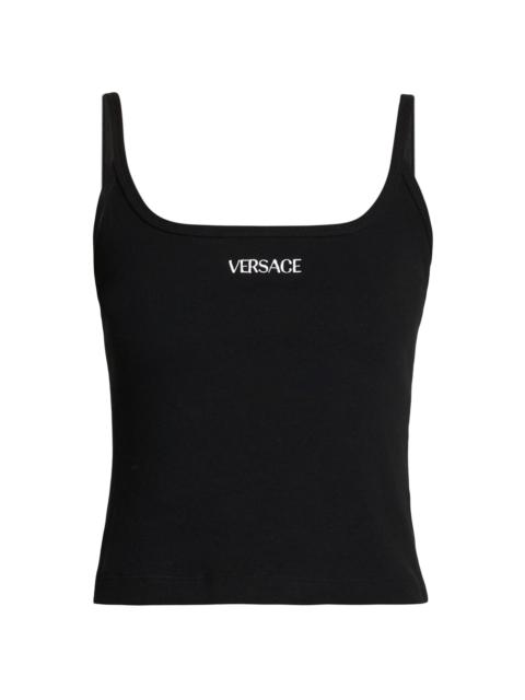 VERSACE 로고 자수 탑