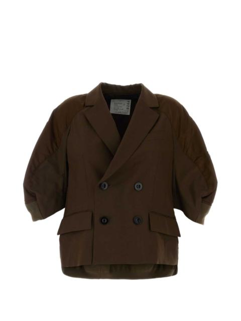 sacai double-breasted blazer