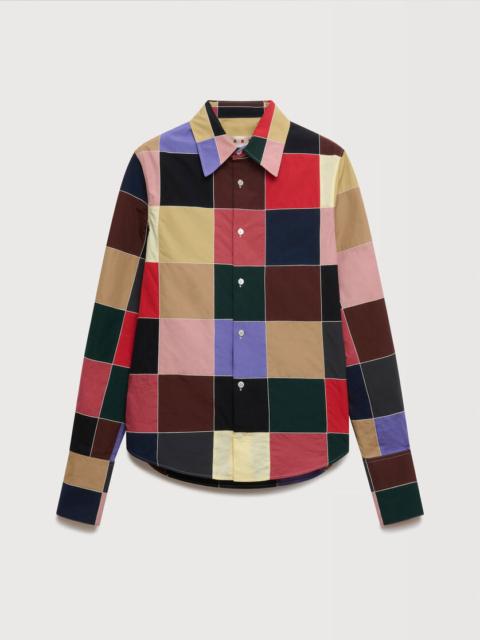 Marni MULTICOLOR PATCHWORK POPLIN SHIRT