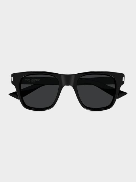 SAINT LAURENT Men's Square Acetate Sunglasses