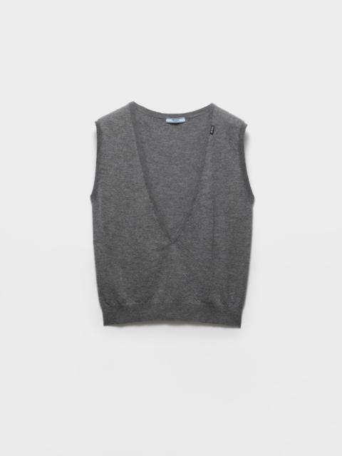 Prada Cashmere V-neck vest