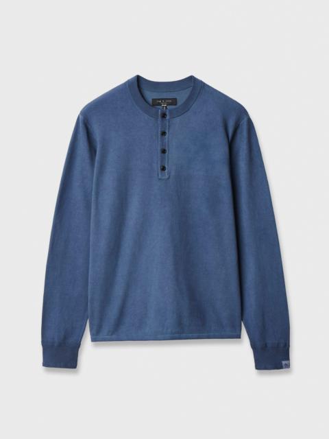 rag & bone Washed Cotton Henley Sweater
