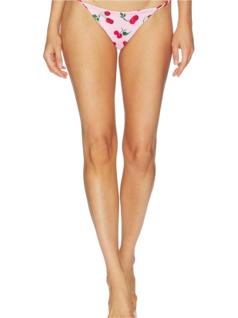 LESLIE AMON Ruby Twisted Bikini Bottom