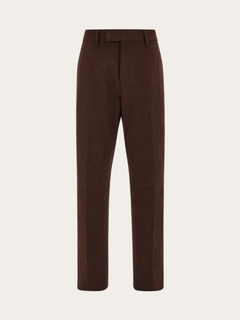 FERRAGAMO Cotton cashmere chinos