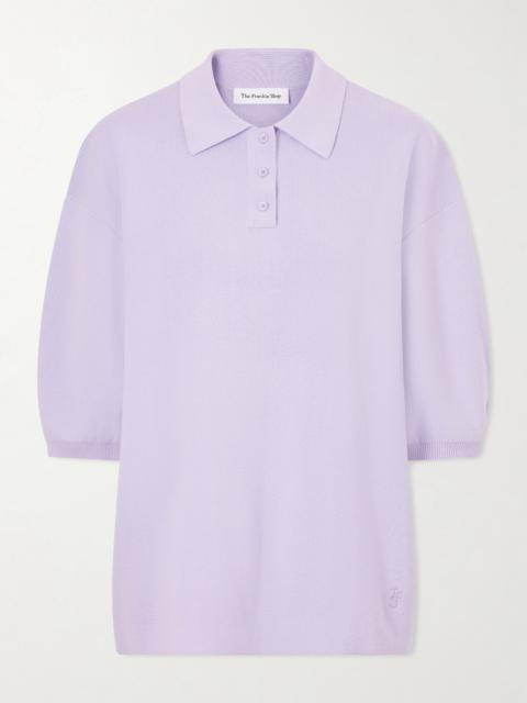 The Frankie Shop Nola Knitted Cotton Polo Shirt