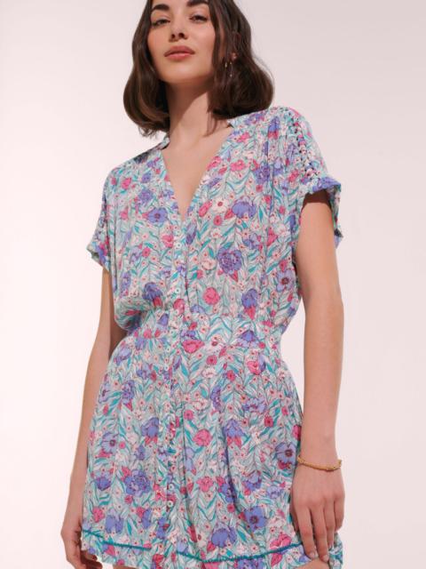 Poupette St Barth Short Jumpsuit Bora - Aqua Petunia