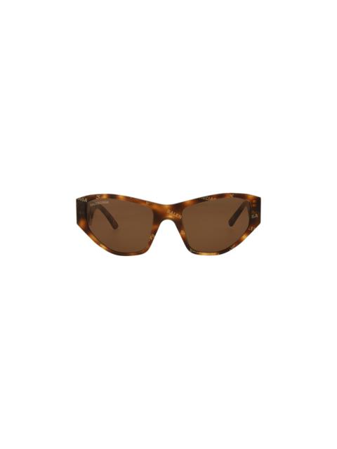 Balenciaga Cat Eye Sunglasses 'Havana/Brown'