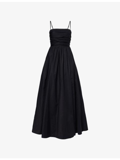 Reformation Kastoria Shoulder-Straps Stretch-Cotton Gown
